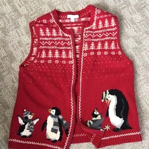 Charter Club red sweater vest/Size Lg